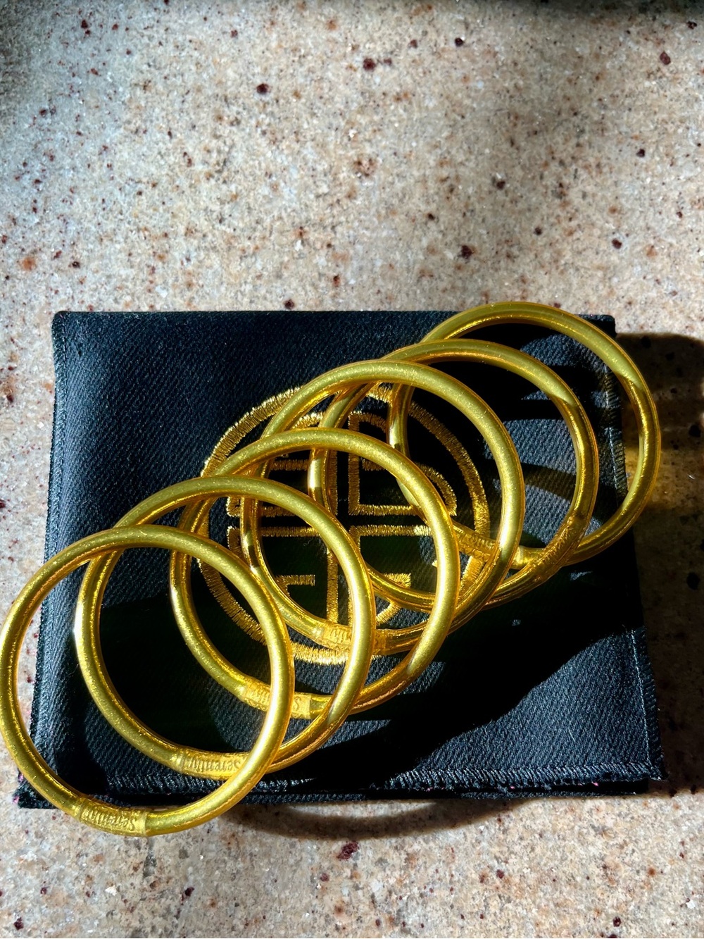 ✨ BuDhaGirl Classic Gold All Weather Bangle (AWB) 6-Piece Stack Size Medium ✨